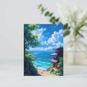 Midori to Umi no Michi  Postcard