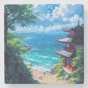 Midori to Umi no Michi  Stone Coaster