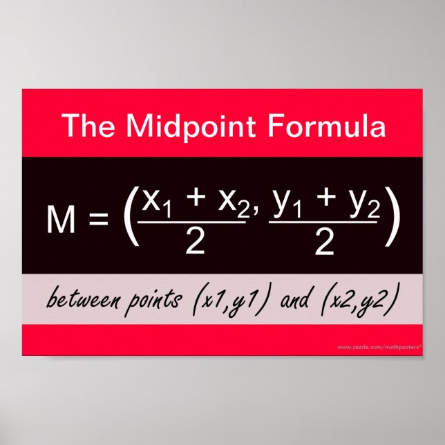 Midpoint Formula Math Poster (Front)