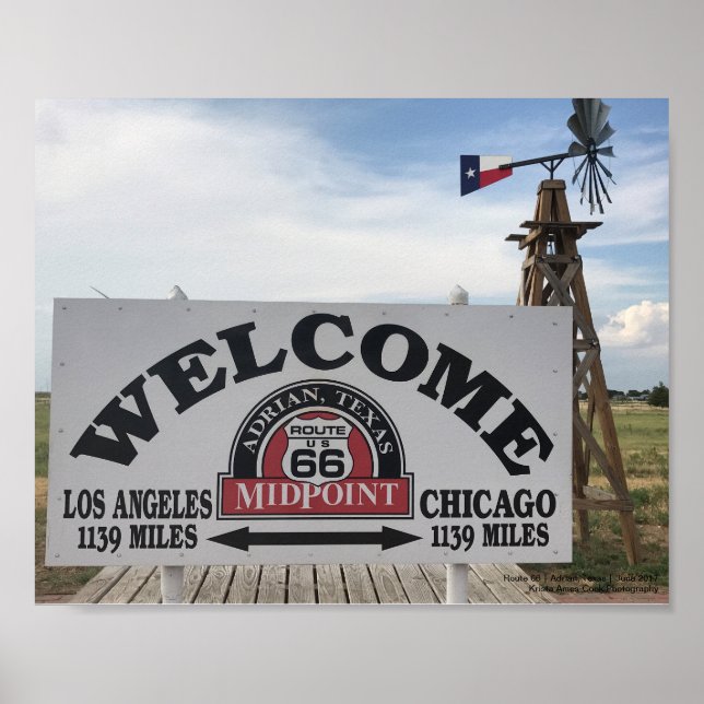 Midpoint of Route 66 | Adrian, Texas Poster (Front)