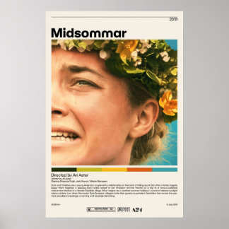 Midsommar Ari Aster Minimalist Movie Vintage Retr Poster
