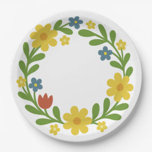 Midsommar - Traditional Swedish Summer Solstice Paper Plate