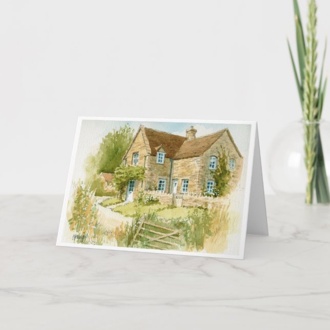 Midsummer Cottage Greeting Card (Front)