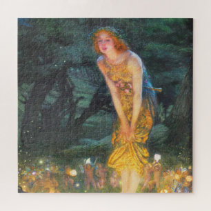 Midsummer Eve (1908) by Edward Robert Hughes Jigsaw Puzzle