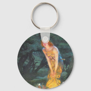 Midsummer Eve (1908) by Edward Robert Hughes Keychain