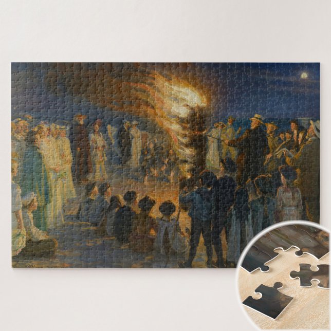 Midsummer Eve Bonfire on Skagen Beach, P.S.Krøyer Jigsaw Puzzle (Creator Uploaded)