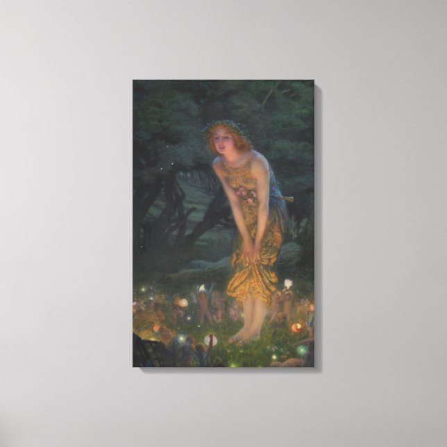 Midsummer Eve (by Edward Robert Hughes) Canvas Print (Front)