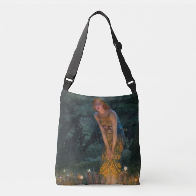 Midsummer Eve by Edward Robert Hughes Crossbody Bag (Front)