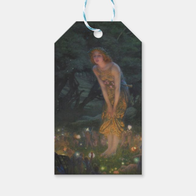 Midsummer Eve (by Edward Robert Hughes) Gift Tags (Front)