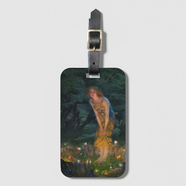 Midsummer Eve by Edward Robert Hughes Luggage Tag (Front Vertical)