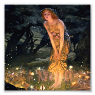 “Midsummer Eve” by Edward Robert Hughes Photo Print