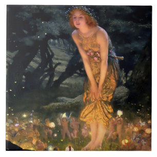 “Midsummer Eve” by Edward Robert Hughes Tile