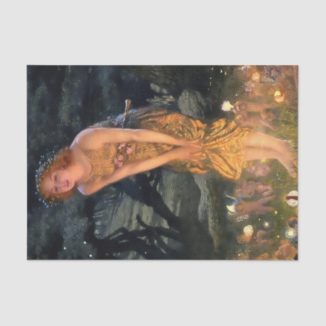 “Midsummer Eve” by Edward Robert Hughes Tissue Paper (Front)