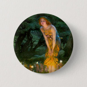 Midsummer Eve Edward Robert Hughes 2 Inch Round Button