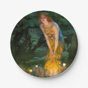Midsummer Eve Edward Robert Hughes Paper Plate