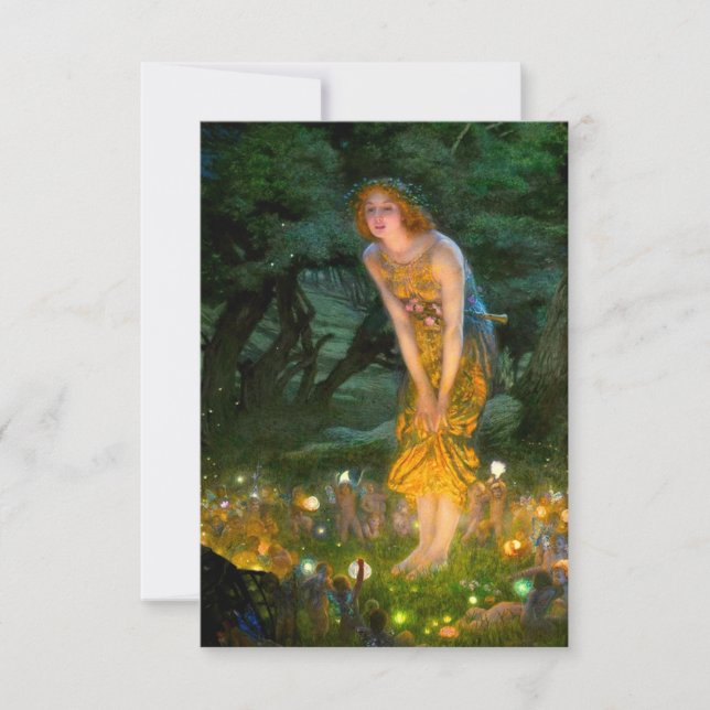 Midsummer Eve Edward Robert Hughes RSVP Card (Front)