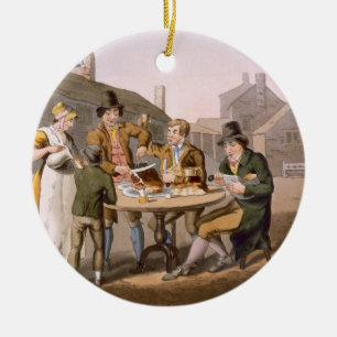 Midsummer Eve, from `Costume of Yorkshire' engrave Ceramic Ornament