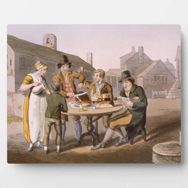 Midsummer Eve, from `Costume of Yorkshire' engrave Plaque (Front)