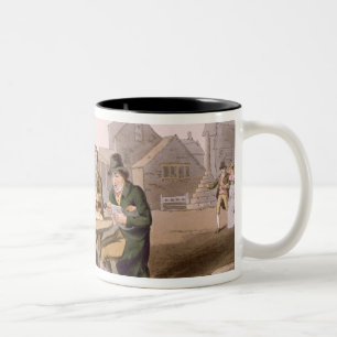 Midsummer Eve, from `Costume of Yorkshire' engrave Two-Tone Coffee Mug