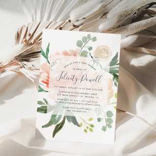 Midsummer Floral Baby Shower Invitation