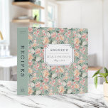 Midsummer Floral Bridal Shower Recipe Binder<br><div class="desc">Collect recipes for the bride to be and organize them in this pretty patterned binder with tons of personalization options! Chic floral binder features a pattern of watercolor peonies and roses in blush pink, peach and cream on a soft sage green background. Customize the front with the bride to be's...</div>