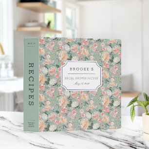 Midsummer Floral Bridal Shower Recipe Binder