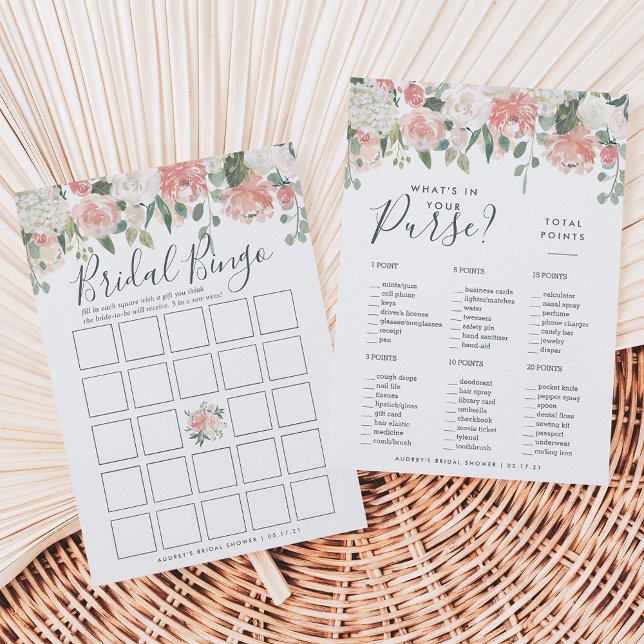 Midsummer Floral Double-Sided Bridal Shower Game (Creator Uploaded)