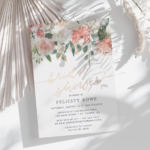 Midsummer Floral Elegant Watercolor Bridal Shower