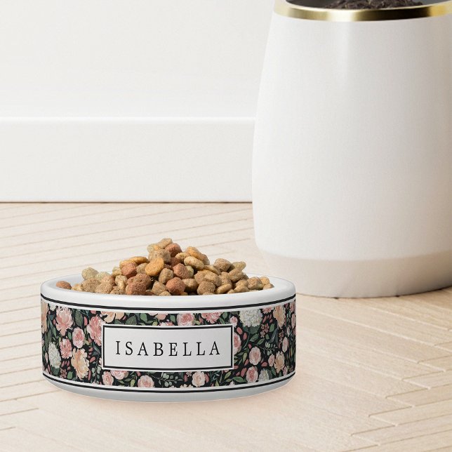 Midsummer Floral | Personalized Dog Bowl (Creator Uploaded)