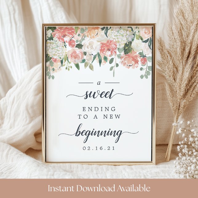 Midsummer Floral Wedding Dessert Table Sign (Creator Uploaded)