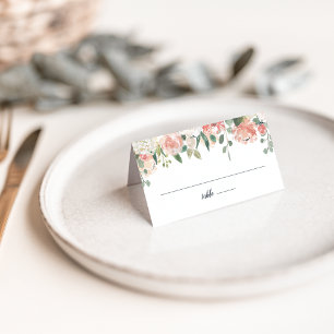 Midsummer Floral Wedding Place Card