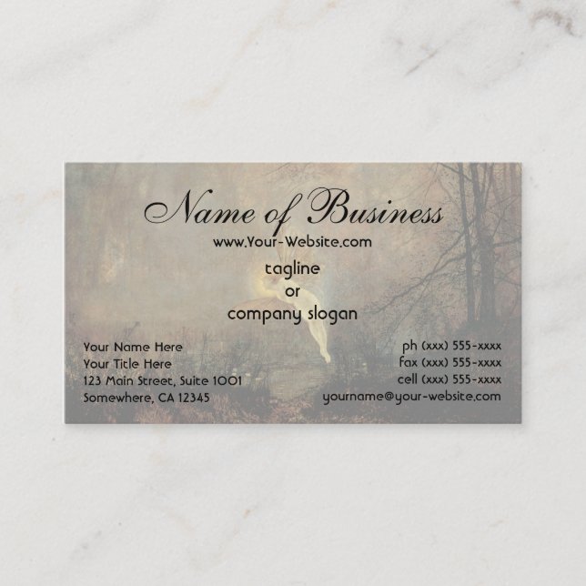 Midsummer Night by Atkinson Grimshaw Business Card (Front)