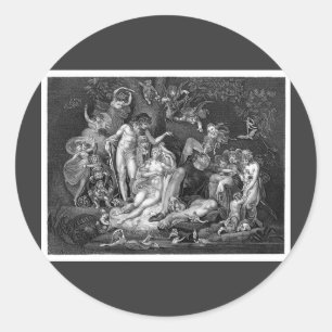 Midsummer Night's Dream Classic Round Sticker