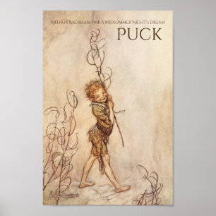 Midsummer Night's Dream Puck Arthur Rackham Poster