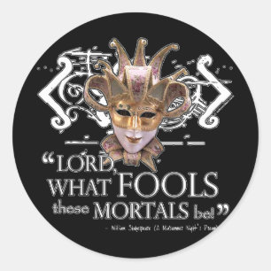 Midsummer Night's Dream Quote Classic Round Sticker