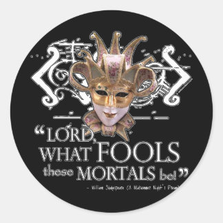 Midsummer Night's Dream Quote Classic Round Sticker