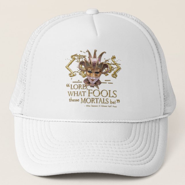 Midsummer Night's Dream Quote (Gold Version) Trucker Hat (Front)