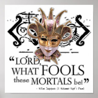 Midsummer Night's Dream Quote Poster
