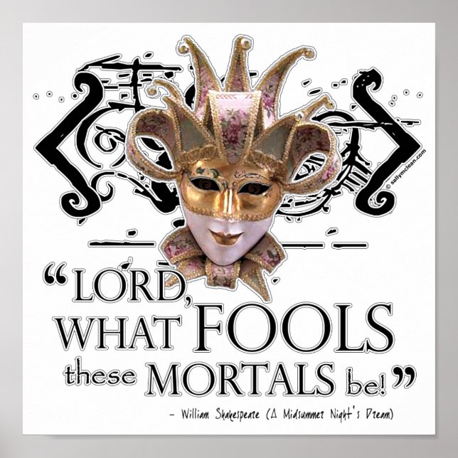 Midsummer Night's Dream Quote Poster (Front)