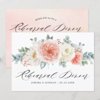 Midsummer Peach Pastel Floral Rehearsal Dinner