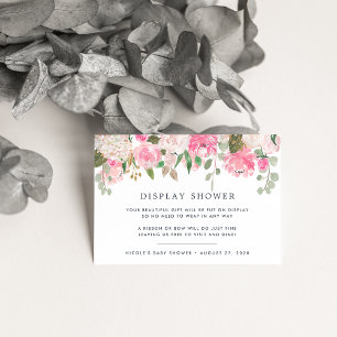 Midsummer Pink Floral Display Shower Card