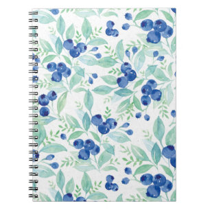 Midsummer Rustic Blueberry Berry Summer  Pattern Notebook