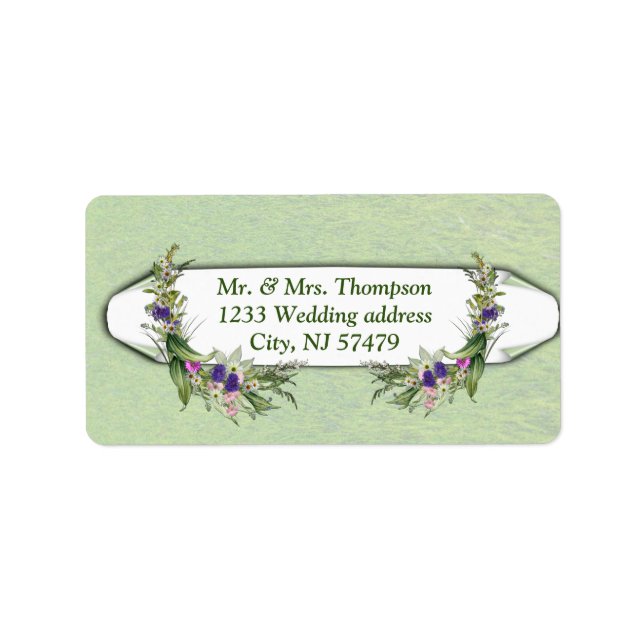 Midsummer Spring flowers Label (Front)