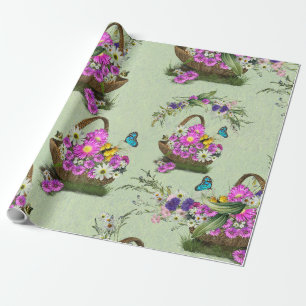 Midsummer Spring Flowers Wrapping Paper