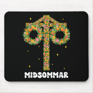 Midsummer Summer Solstice Maypole Midsommar Sweden Mouse Pad