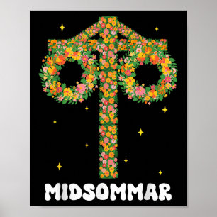 Midsummer Summer Solstice Maypole Midsommar Sweden Poster