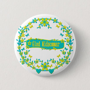 Midsummer symbol sweden 2 inch round button