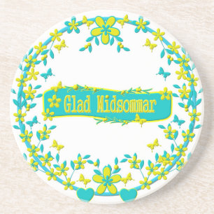 Midsummer symbol sweden coaster