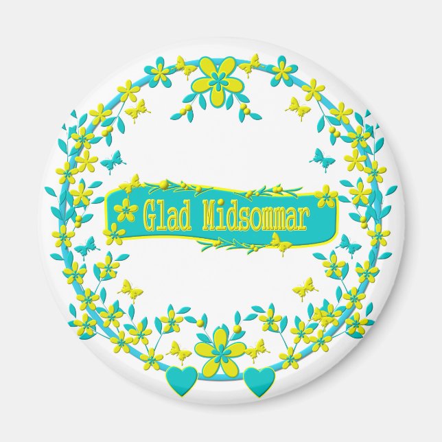 Midsummer symbol sweden magnet (Front)