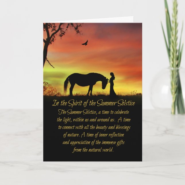 Midsummers Eve Litha Summer Solstice Card (Front)